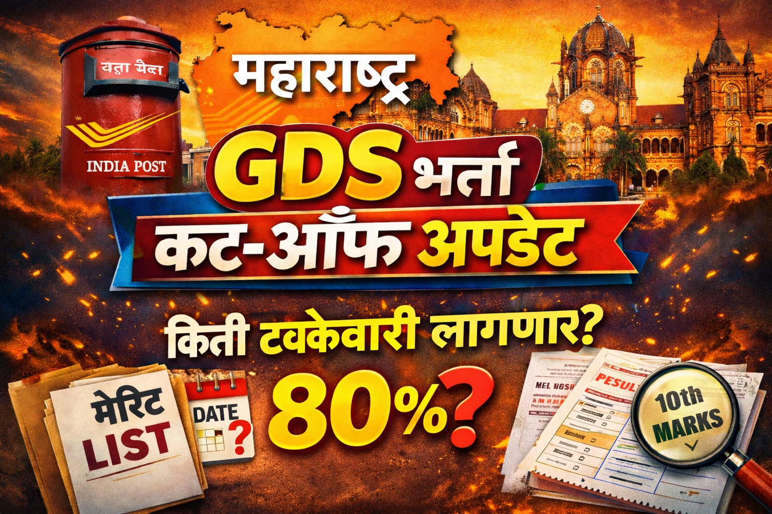 महाराष्ट्र जीडीएस भरती, 80% मध्ये होईल का सिलेक्शन?